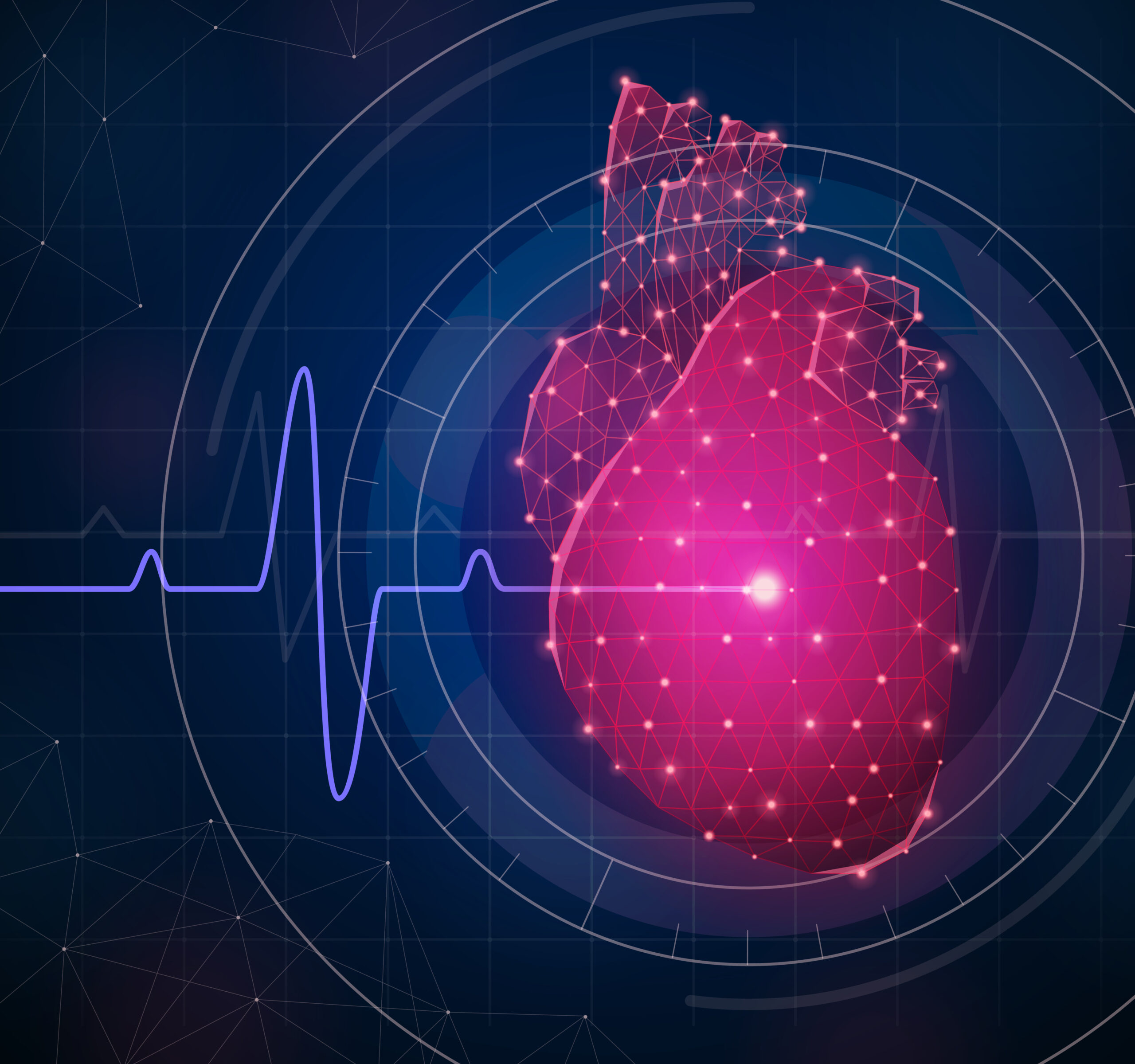 a graphic image of a heart and electrical pulse to explain what is atrial fibrillation